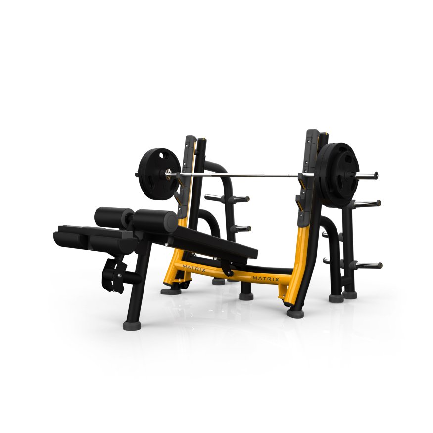  Matrix Fitness Олимпийская скамья с отрицательным наклоном с доводчиком Magnum