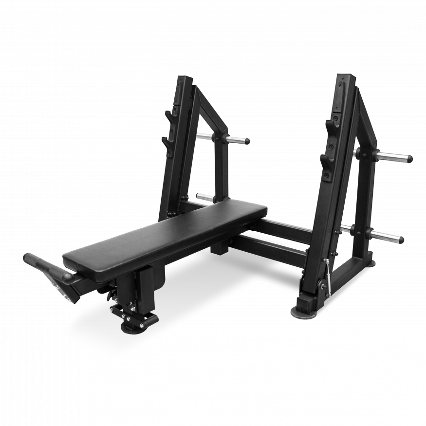 Скамья для жима лёжа с доводчиком, упором и подставкой для ног BRONZE GYM PARTNER ML-901