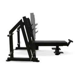 Скамья для жима лёжа с доводчиком, упором и подставкой для ног BRONZE GYM PARTNER ML-901