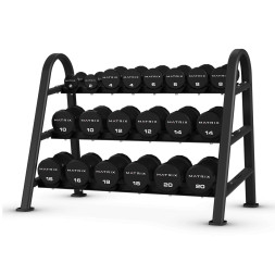 Стойка для гантелей 3-ярусная на 10 пар Matrix Fitness 3-tier Dumbbell Saddle Rack