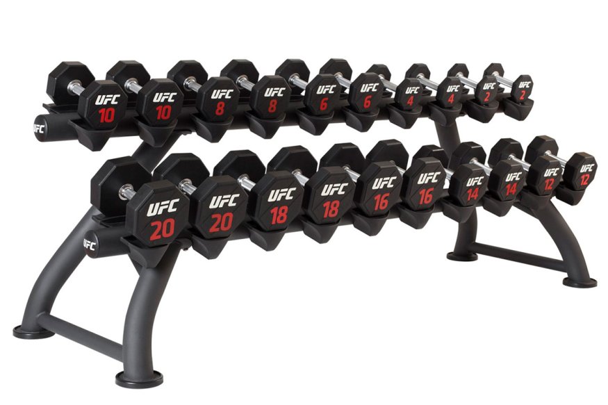 Горизонтальная стойка для хранения гантелей на 10 пар UFC